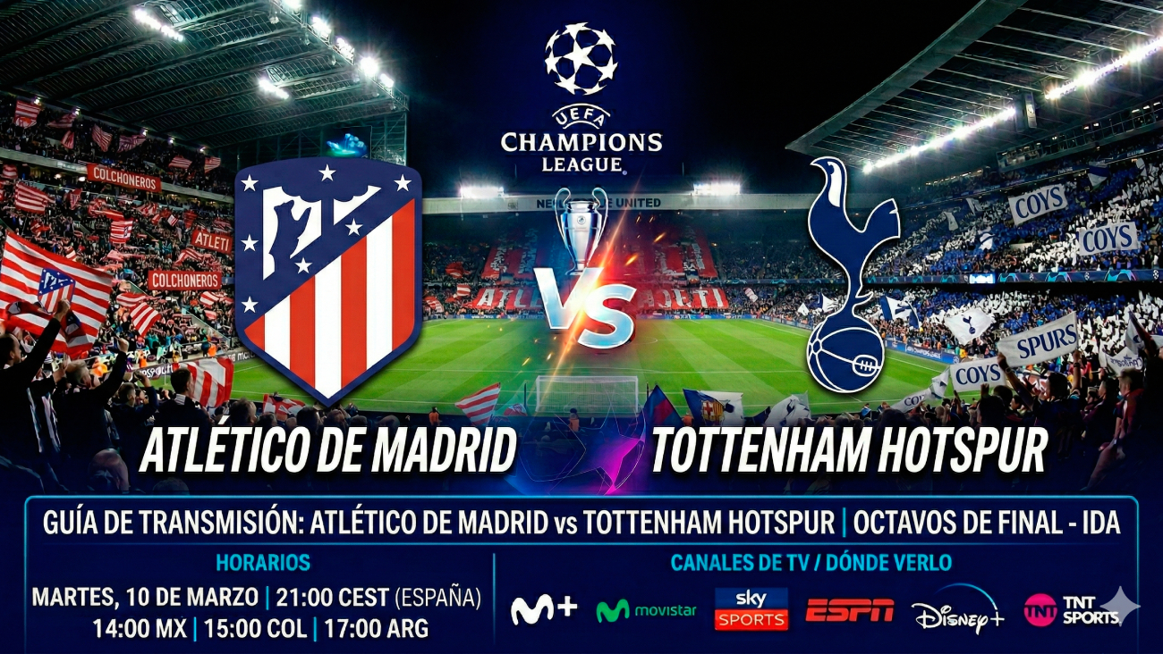 Cuándo y dónde ver Atlético vs Tottenham: horarios y TV del partido de Champions