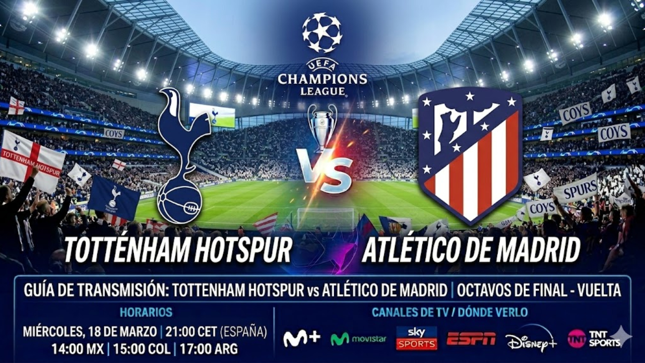 Cuándo y dónde ver Tottenham vs Atlético: horarios y TV del partido de Champions