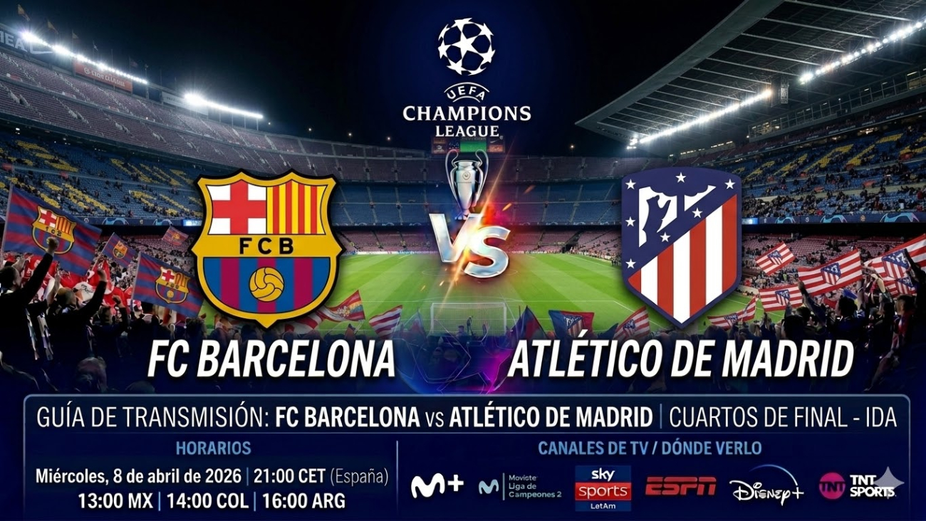 Cuándo y dónde ver Barcelona vs Atlético de Madrid: horarios y TV del partido de Champions