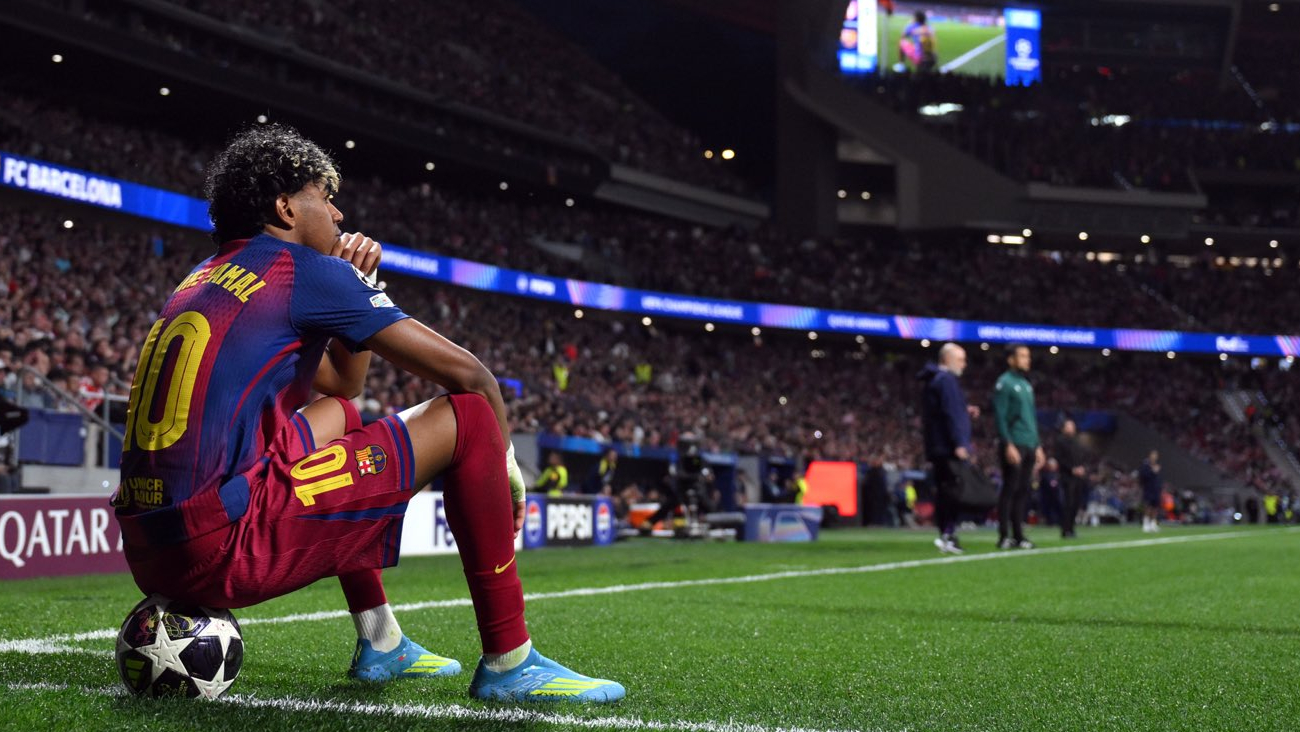 Lamine Yamal durante el Atlético de Madrid 1-2 Barça