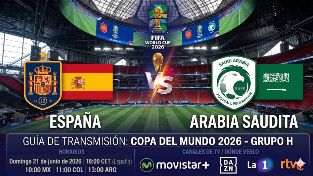 Cuándo y dónde ver España vs Arabia Saudita: horarios y TV del partido del Mundial