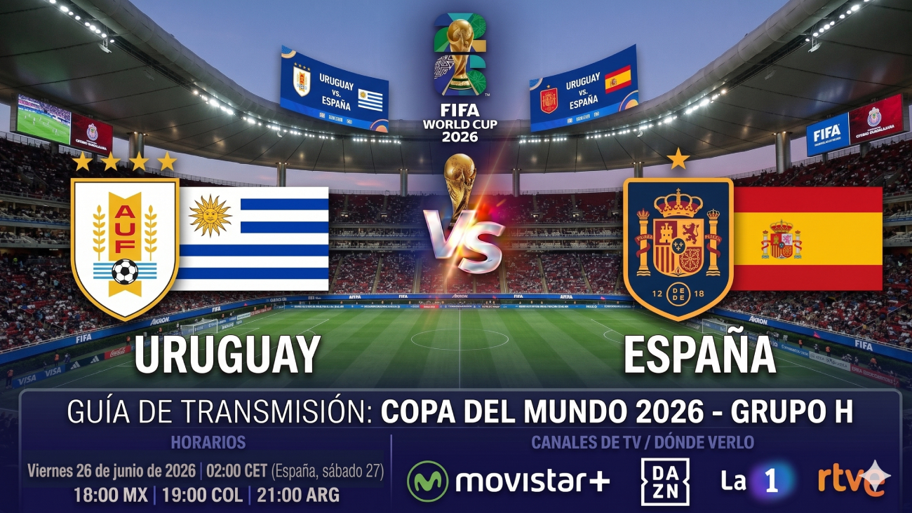 Cuándo y dónde ver Uruguay vs España: horarios y TV del partido del Mundial