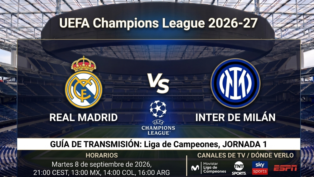 Real Madrid vs Inter de Milán: horarios y guía de TV del partido de Champions 26-27