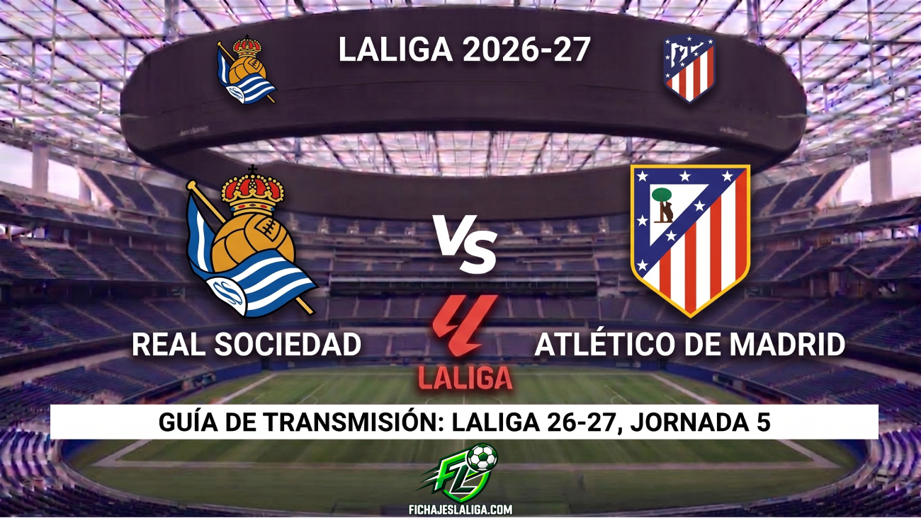 Real Sociedad vs Atlético de Madrid: horarios y guía de TV del partido de LaLiga 26-27