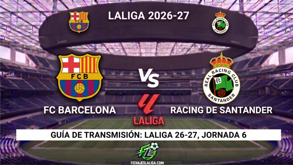 Barcelona vs Racing de Santander: horarios y guía de TV del partido de LaLiga 26-27