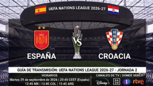 España vs Croacia: cuándo y dónde ver el partido de la Nations League