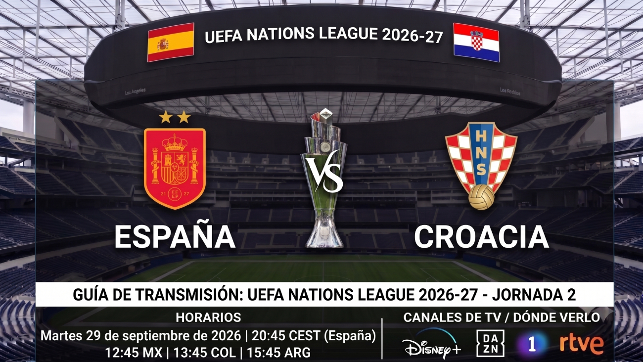 España vs Croacia: cuándo y dónde ver el partido de la Nations League