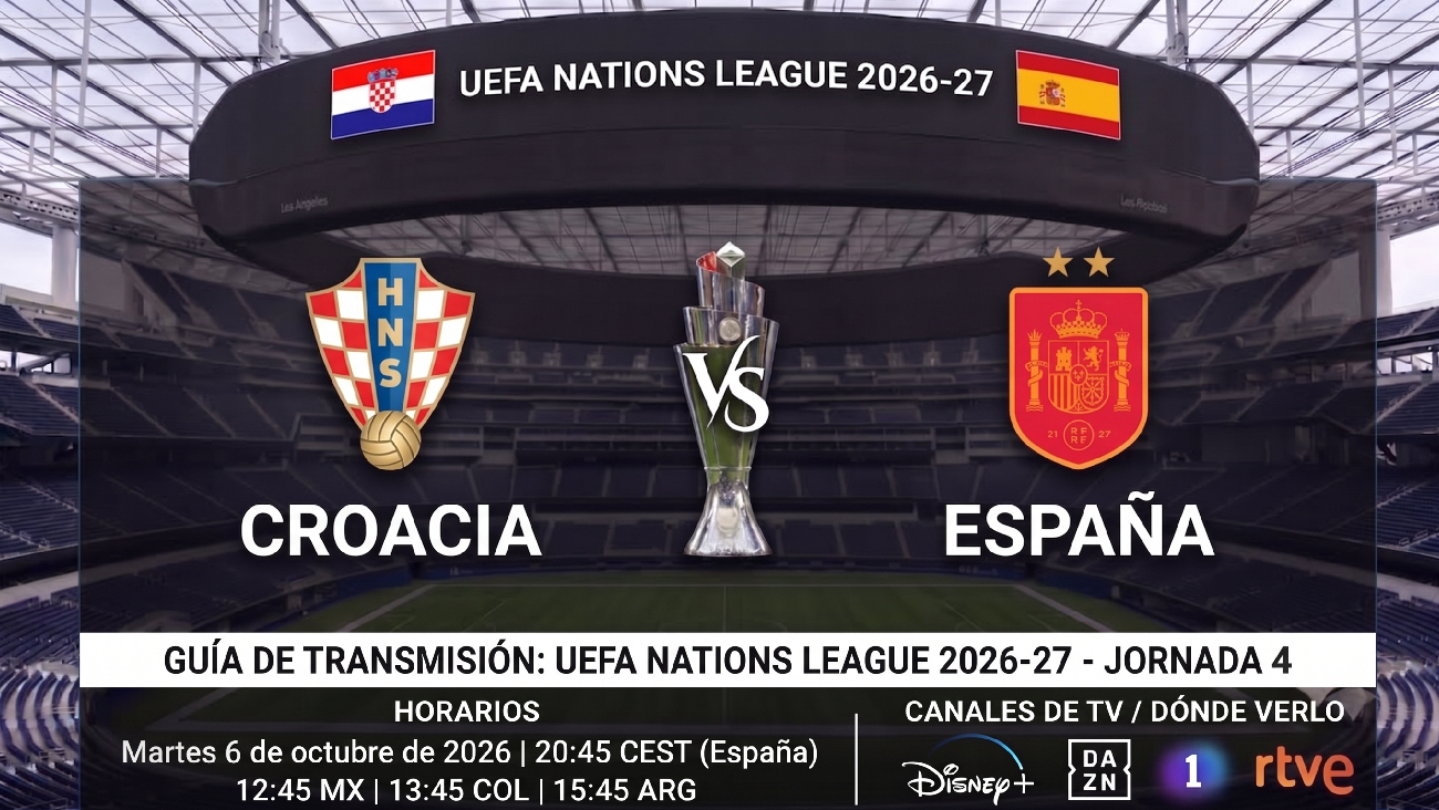 Croacia vs España: cuándo y dónde ver el partido de la Nations League