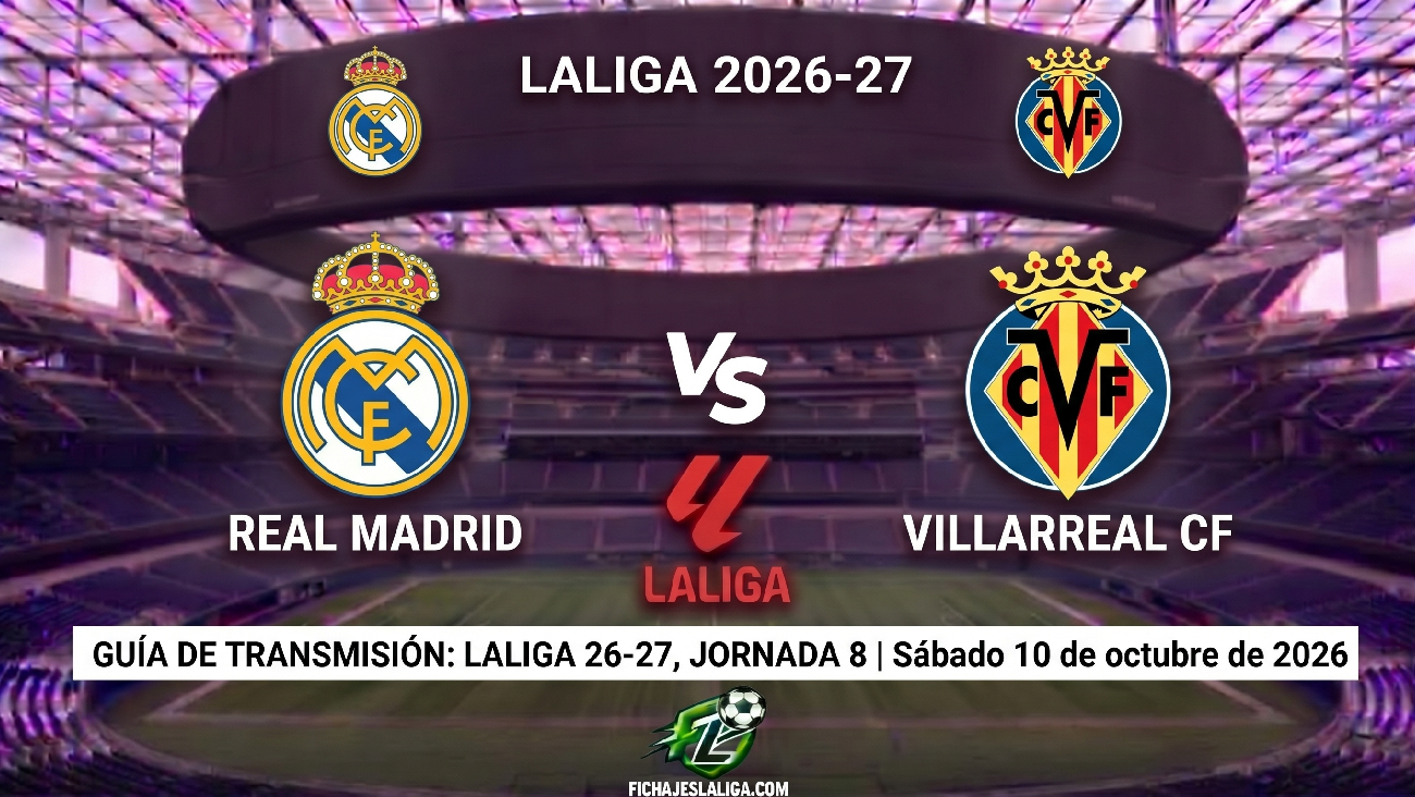 Real Madrid vs Villarreal: horarios y guía de TV del partido de LaLiga 26-27