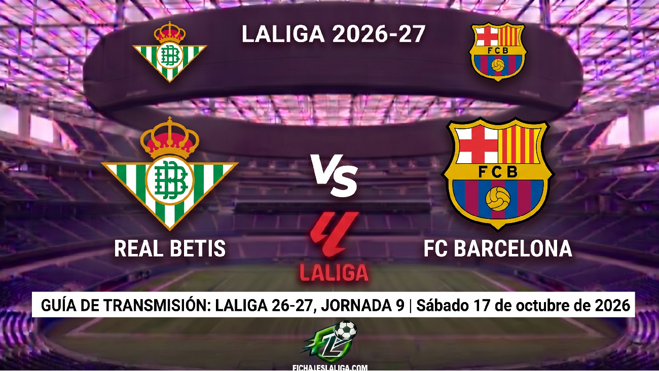Betis vs Barcelona: horarios y guía de TV del partido de LaLiga 26-27