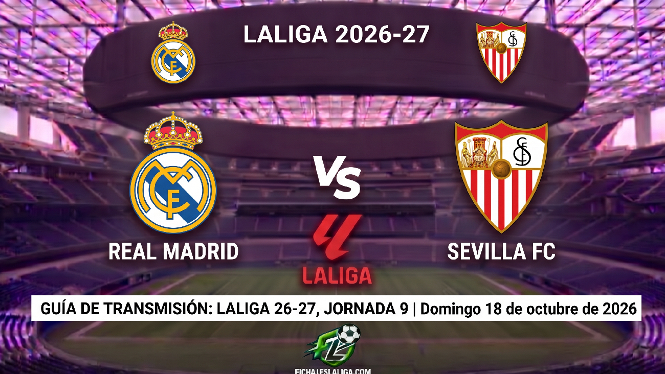 Real Madrid vs Sevilla: horarios y guía de TV del partido de LaLiga 26-27