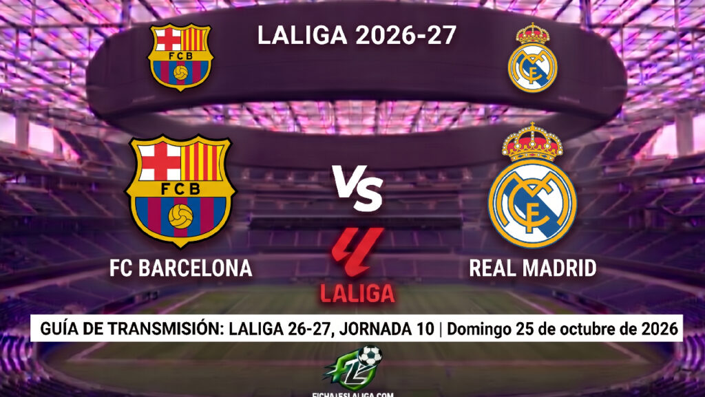 Barcelona vs Real Madrid: horarios y guía de TV del partido de LaLiga 26-27