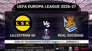 Lillestrom vs Real Sociedad: horarios y guía de TV del partido de Europa League 26-27
