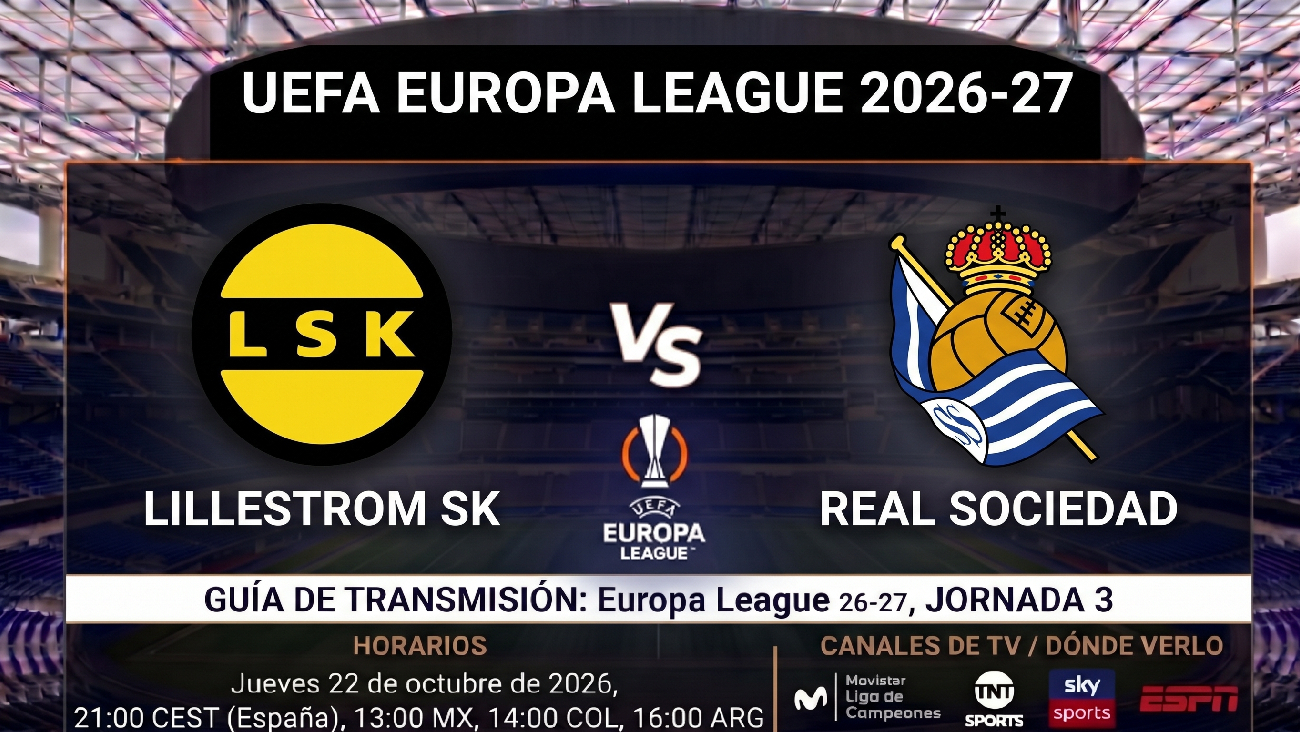 Lillestrom vs Real Sociedad: horarios y guía de TV del partido de Europa League 26-27