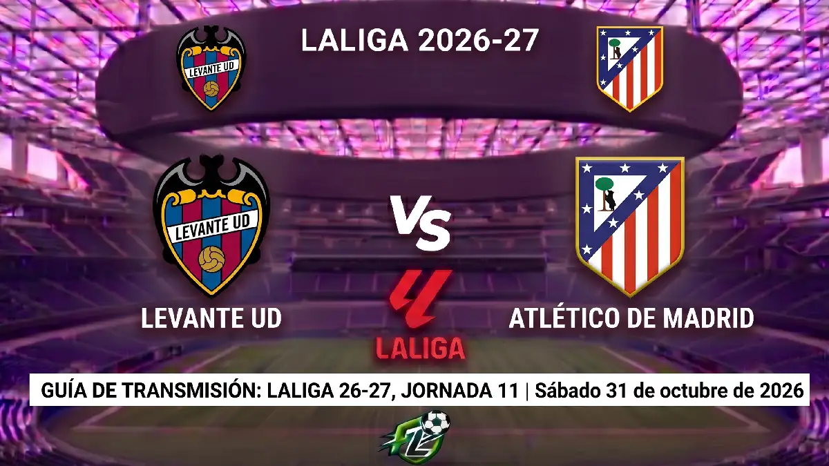 Levante vs Atlético: horarios y guía de TV del partido de LaLiga 26-27