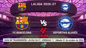 Barcelona vs Alavés: horarios y guía de TV del partido de LaLiga 26-27