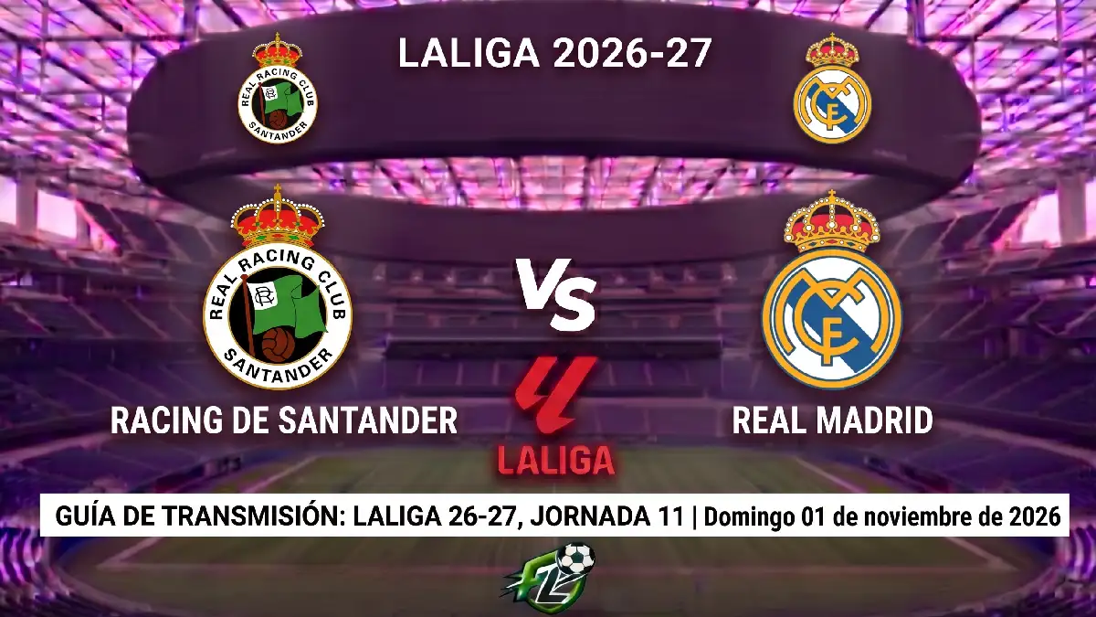 Racing vs Real Madrid: horarios y guía de TV del partido de LaLiga 26-27